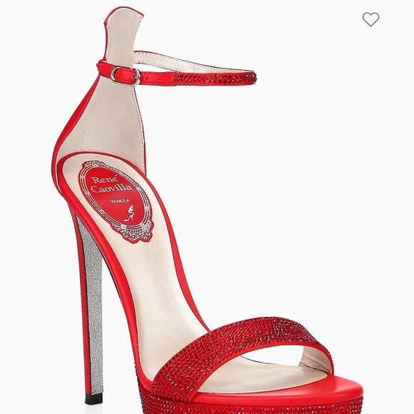 BMWT Rene Caovilla Red Platform heels - Picture 2 of 2